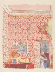 Interno con carta da parati rosa I, dalla serie Paysages et Intérieurs, 1899